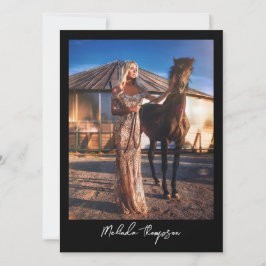 モデリング演技コンポジットカード5フォトスクリプトブラック