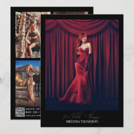 モデリング演技コンポジットカード5写真シグネチャースクリプト