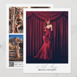 モデリング演技コンポジットカード5写真シグネチャースクリプト