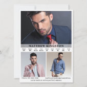 モデリング4 Photo Two Sided Cardテンプレート 招待状 (裏面)