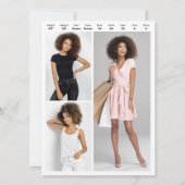 モデリング4 Photo Two Sided Cardテンプレート 招待状 (裏面)