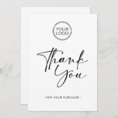 モデリンビジネスサンキューカード – ロゴの追加 サンキューカード (正面/裏面)