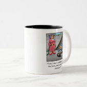 モデルおもしろいのユーモアのコーヒーマグをトレーニング ツートーンマグカップ (正面右)