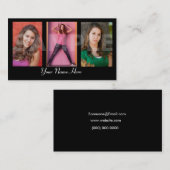 モデルおよび俳優のHeadshotの名刺 名刺 (正面/裏面)