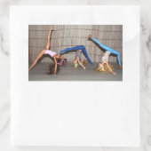 モデルが動作している。 長方形シール (バッグ)