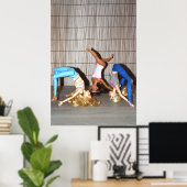 モデルが動作。 ポスター (ホームオフィス)