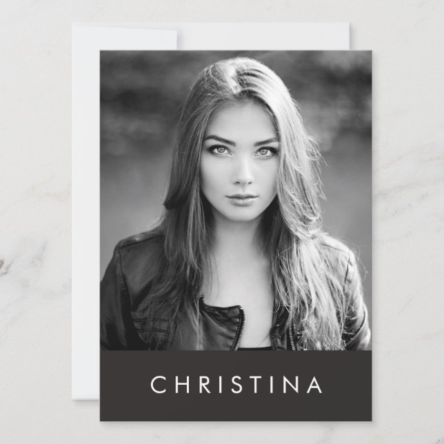 モデルとアクターのヘッドショットコンプカード (正面)