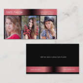 モデルとアクターのヘッドショット名刺 名刺 (正面/裏面)