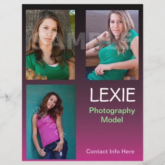 モデルとアクターの複合カード チラシ (正面)