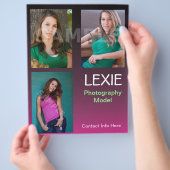 モデルとアクターの複合カード チラシ (手)