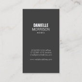 モデルとアクターヘッドショットモダン名刺 名刺 (裏面)