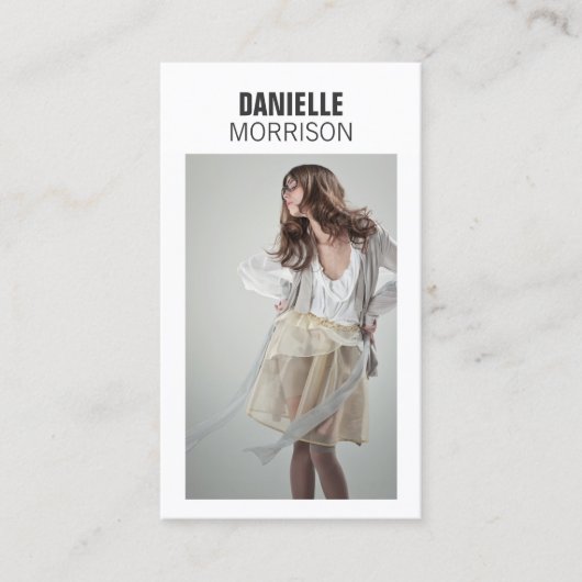 モデルとアクターヘッドショットモダン名刺 名刺 (正面)