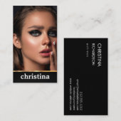 モデルとアクターヘッドショットモダン名刺 名刺 (正面/裏面)