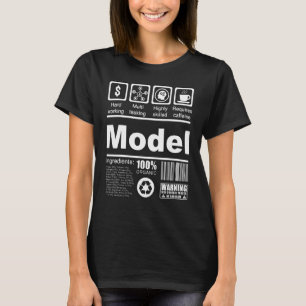 モデルと影響の栄養事実をモデル化する Tシャツ