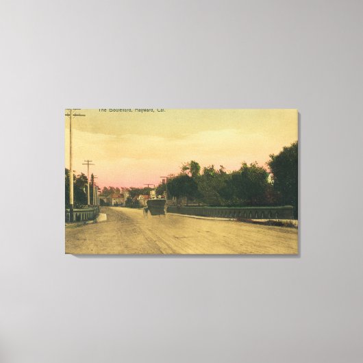 モデルのビュー – Tフォードの上のブールバード キャンバスプリント (正面)