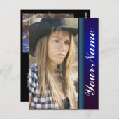 モデルのヘッドショットコンポジションカードのサイズ ポストカード (正面/裏面)