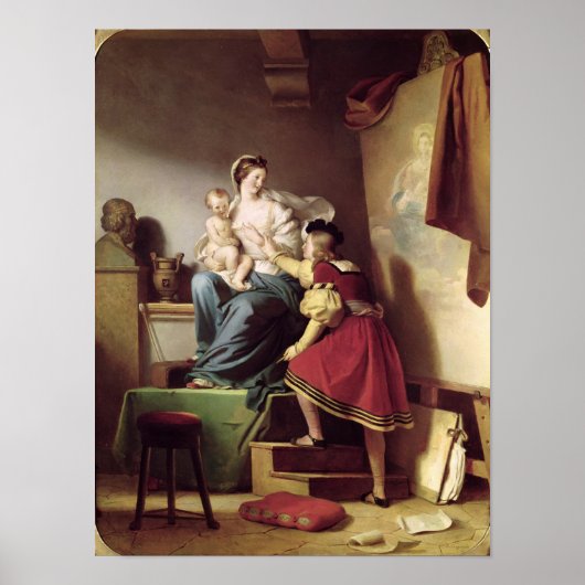 モデルのポーズを調整するラファエル ポスター (正面)