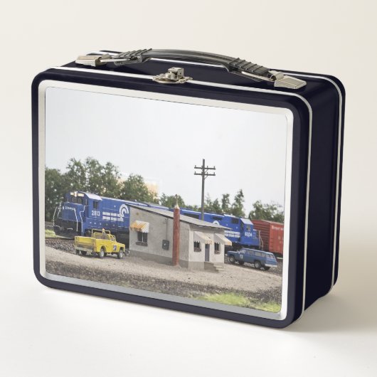 モデルの鉄道クローズアップ メタルランチボックス (正面)