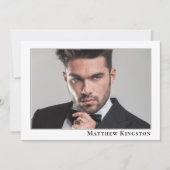 モデルアクタモダンー5x7プロモコンポジットカードテンプレート 招待状 (正面)