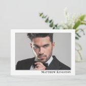 モデルアクタモダンー5x7プロモコンポジットカードテンプレート 招待状 (スタンド正面)