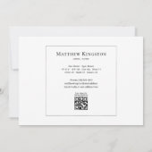 モデルアクタモダンー5x7プロモコンポジットカードテンプレート 招待状 (裏面)