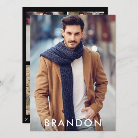 モデルアクターのコンポジットカード名Wht - 3フォトバック (正面/裏面)