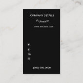 モデルアクターのヘッドショット名刺 名刺 (裏面)