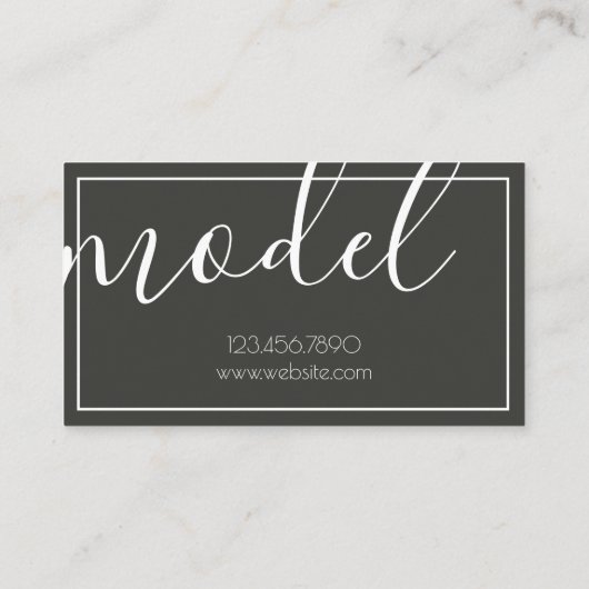 モデルアクターの名刺 名刺 (裏面)