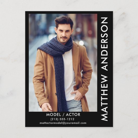 モデルアクターカードポストカードブロック – 側面名 ポストカード (正面)