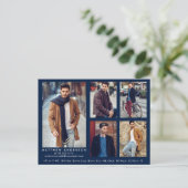 モデルアクターカード青5写真はがき ポストカード (スタンド正面)