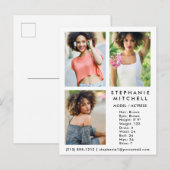 モデルアクターコンポネントカード3フォトWHT – はがき (正面/裏面)