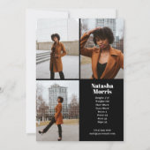 モデルアクターダンサー4フォトコンポーネント 招待状 (裏面)