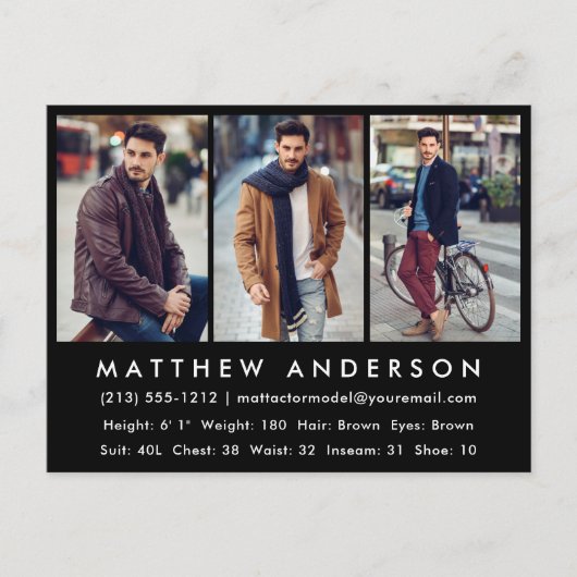 モデルアクターフォトコンポーネントカード – はがきブロック ポストカード (正面)