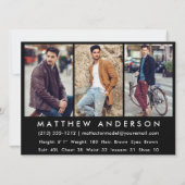 モデルアクタープロフェッショナルフォトコンポジットカードブラック (裏面)