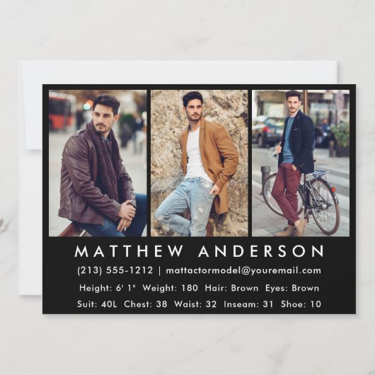 モデルアクタープロフェッショナルフォトコンポジットカードブラック (裏面)