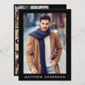 モデルアクタープロフェッショナルフォトコンポジットカードブラック (正面/裏面)