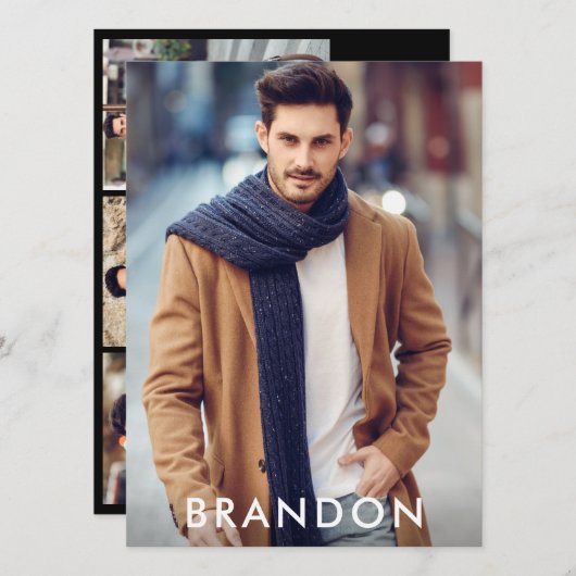 モデルアクタープロフェッショナルフォトコンポジットカードBlk W (正面/裏面)