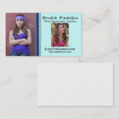 モデルアクターヘッドショットビジネスカードテンプレート 名刺 (正面/裏面)