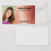 モデルアクターヘッドショットビジネスカードテンプレート 名刺 (正面/裏面)
