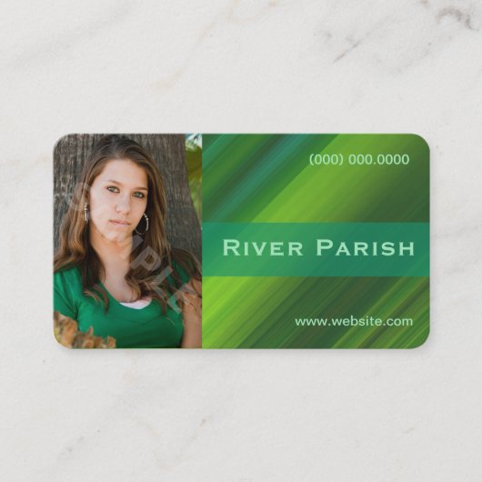 モデルアクターヘッドショットビジネスカードメタリック 名刺 (正面)