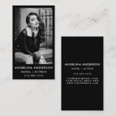 モデルアクター白黒フォトプロフェッショナル 名刺 (正面/裏面)