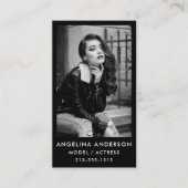 モデルアクター白黒フォトプロフェッショナル 名刺 (正面)