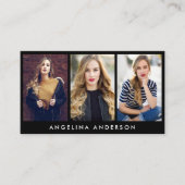 モデルアクター3フォト名刺Blk 名刺 (正面)