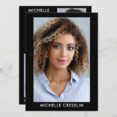 モデルアクター3 Photo Back Comp Zed Card 5.5x7.5Blk 招待状 (正面/裏面)