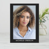 モデルアクター3 Photo Back Comp Zed Card 5.5x7.5Blk 招待状 (スタンド正面)