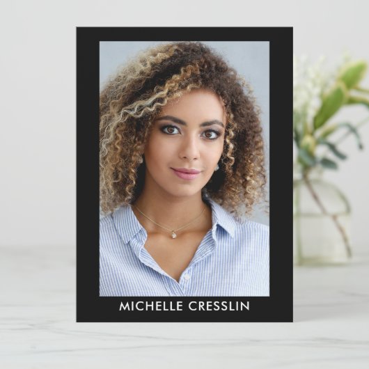 モデルアクター3 Photo Back Comp Zed Card 5.5x7.5Blk 招待状 (スタンド正面)