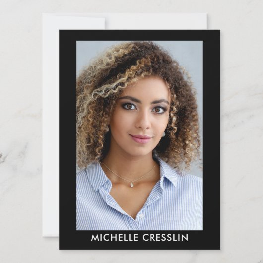 モデルアクター3 Photo Back Comp Zed Card 5.5x7.5Blk 招待状 (正面)