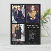 モデルアクター3 Photo Comp Card Blk (スタンド正面)