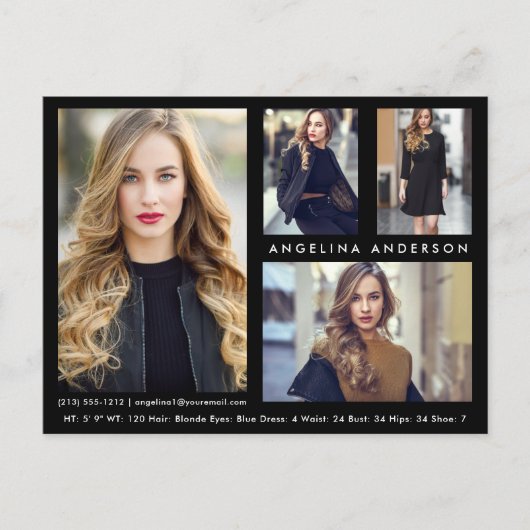 モデルアクター4フォトカード – BLKはがき ポストカード (正面)