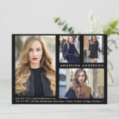 モデルアクター4フォトコンポジットカード – Blk前面 (スタンド正面)